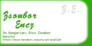 zsombor encz business card